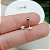 Piercing Flor Cravejada Topo Prata - Imagem 4