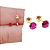 Brinco Ponto De Luz 3 mm Em Ouro 18k - Vermelho - Imagem 1