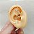 Brinco Ear Hook Corações Com Zircônia Com Banho De Ouro - Imagem 3