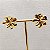 Brinco Flor Orgânica Com Banho De Ouro - M - Imagem 3