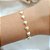 Pulseira Corações Em Pérolas Com Banho De Ouro - Imagem 1