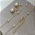 Kit Pérola - Brinco E Choker Em Pérolas Com Banho De Ouro - Imagem 2