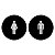 Placa Banheiro 15x15 - Masculino e Feminino (Redonda) - Imagem 1