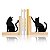 Porta Livros Organizador em Madeira - Gatos - Imagem 1