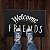 Capacho 60x40cm - Welcome Friends (Preto) - Imagem 2