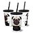 Copo Canudo 500ml - BAD PUG - Imagem 1