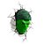 Luminária 3D Light FX Rosto do Hulk - Imagem 3