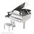 Mini Réplica de Montar Piano - Imagem 1