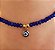 Colar Choker com Cristal Azul e Olho Grego - Imagem 3