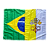 Bandeira do Brasil e Vaticano 130x90cm - Imagem 1