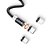 Cabo Turbo 3x1 Magnético - 2,0m - V8 / TYPE-C / Lightning (HS-210) - Imagem 1
