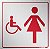 Placa de Banheiro Feminino para Deficientes - Alumínio - Imagem 1