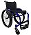 Cadeira de Rodas Monobloco MB4 - VERMELHA - 42 cm - com Apoio de Braço Tubular - Imagem 1
