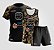 Kit Masculino | Camiseta, Regata e Shorts | Foot Table São Paulo | Preto e Dourado - Imagem 1