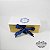 Caixa lembrança/convite azul com dourado tam: 18x8x6,5cm - Imagem 3