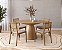Conjunto Mesa Capri 1,30 cm com 4 Cadeiras em Madeira Tauari e Palha - Imagem 1