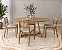 Conjunto Mesa Orion 1,80 com 4 cadeiras em madeira tauari e palha - Imagem 1