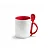 Caneca de Porcelana com Colher - Vermelha - Imagem 1