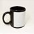 Caneca Preta com Tarja Branca - Sublimação 300 ml (nacional) SUBLIME - Imagem 1