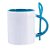 Caneca de Porcelana com Colher Azul Claro - Sublimação - Imagem 1