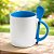 Caneca de Porcelana com Colher Azul Claro - Sublimação - Imagem 2