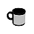 Caneca 100 ml Preta com Tarja Branca - Sublimação - Imagem 1