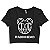 Blusa Cropped Radiohead Preto Feminino Manga Curta - Imagem 2