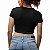 Blusa Cropped Radiohead Preto Feminino Manga Curta - Imagem 3