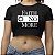 Blusa Cropped Faith No More Preto Feminino Manga Curta - Imagem 1