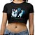 Cropped Black Sabbath Heaven and Hell Blusa Algodão Manga Curta Preta - Imagem 1