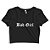 Blusa Cropped Bad Girl Letra Gótica Frase Y2K Feminina Preta Alternativo - Imagem 2