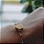 Pulseira Difusor - Pingente 10mm Mini - Flor da Vida - Dourado - Aço Inox - Imagem 6