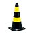 Cone pvc  75cm preto/amarelo - Imagem 1