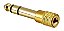 Adaptador Plug P10 Para Jack P2 Stereo Ouro - Imagem 3