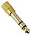 Adaptador Plug P10 Para Jack P2 Stereo Ouro - Imagem 1