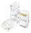 100 Peças Conector Rede Lan Internet Plug Rj45 8 Vias Cat5e - Imagem 2