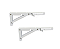 Kit 2 Suportes Mão Francesa Dobrável Retratil 35cm 14'' - Imagem 1