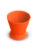 Pote Dappen Silicone Laranja Médio Indusbello - Imagem 1