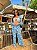 Conjunto Dubai Calça e Chemise - Estampa Azulejo Azul - Imagem 2