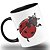Caneca Joaninha Amor paixão e sorte - Imagem 1