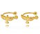 Brinco Piercing Fake Orelha Pomba Banhado a Ouro Par - Imagem 1
