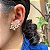 Brinco Ear Cuff Feminino Dourado Moderno Banhado A Ouro - Imagem 5