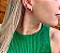 Ear cuff com Pedras Zirconia de Coração Rubi Banhado a Ouro - Imagem 2