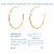 Brinco Argola Lisa Maxi Maxi Banhada A Ouro Moderna - Imagem 6