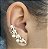 Brinco Ear Cuff Com Perola Banhado a Ouro 18k Delicado - Imagem 3