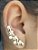 Brinco Ear Cuff Com Perola Banhado a Ouro 18k Delicado - Imagem 1