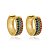 Brinco Argola Cravejada Zirconia Colorida Banhada a Ouro 18k - Imagem 1