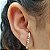 Brinco Ear Hook Cravejado com Zirconias Brancas Banhado Ouro - Imagem 2