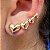 Brinco Ear Cuff Moderno Com Corações Lisos Banhado Ouro 18k - Imagem 7