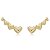 Brinco Ear Cuff Moderno Com Corações Lisos Banhado Ouro 18k - Imagem 1